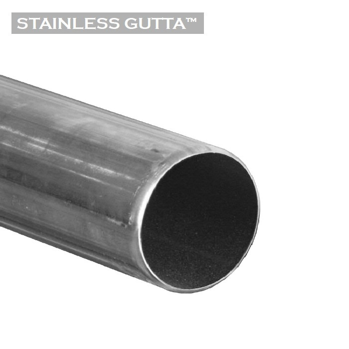 Metal Gutta Stainless Steel Round 80mm Downpipe - 2.4m