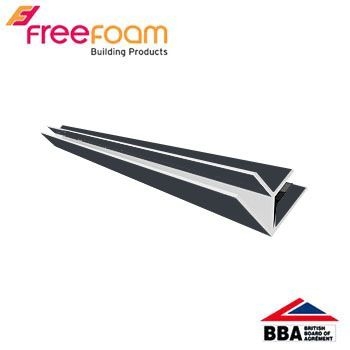 uPVC Soffit Board External Corner Trim 5m - Storm Grey
