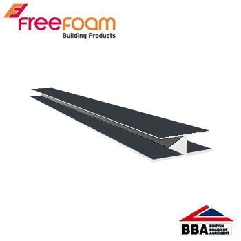 uPVC 'H' Trim (Soffit Board Joiner Trim) 5m - Dark Grey