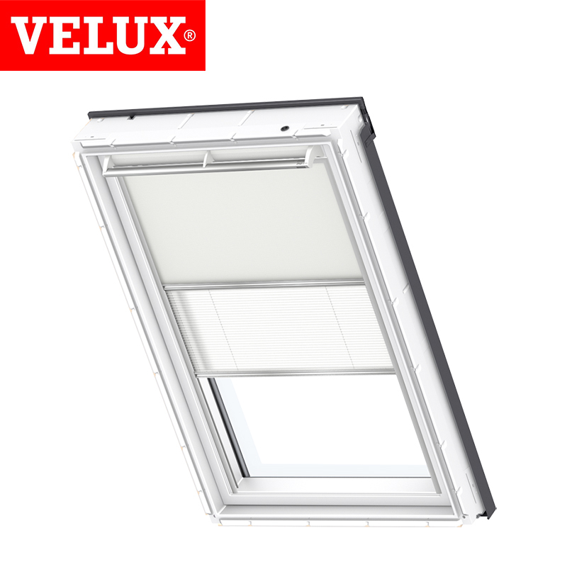 VELUX Manual Duo Blackout Blind DFD SK08 1085 - Beige and White