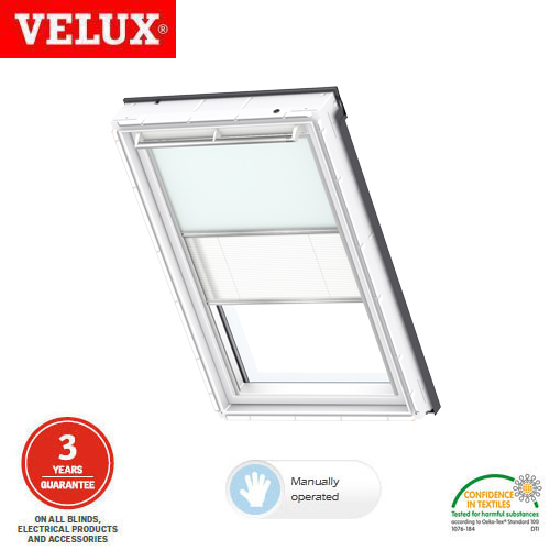 VELUX DFD PK10 4555 Manual Duo Blackout Blind - Pale Blue/White