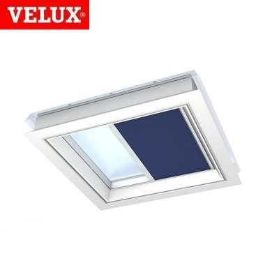 VELUX FMG 100150 1265 Electric Pleated Blind - Metallic Blue