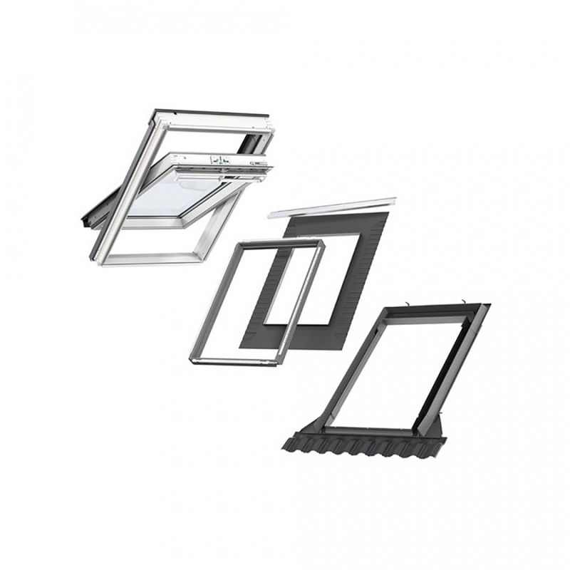 VELUX White Maintenance Free GGU MK04 S10W03 Triple Roof Window Bundle