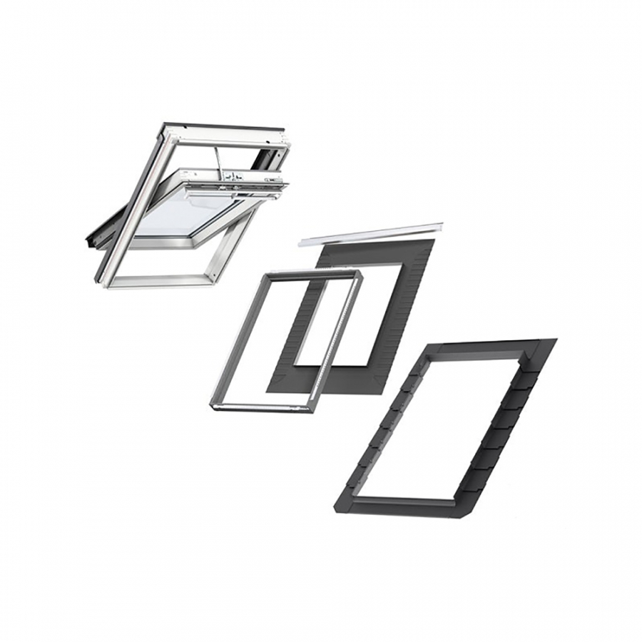 VELUX White Maintenance Free GGU MK04 S20L03 Triple INTEGRA Electric