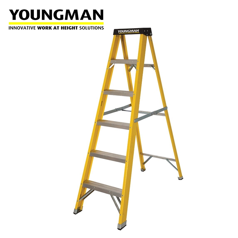 Youngman 7 Tread Swingback S400 GRP Trade Step Ladder - BS EN 131
