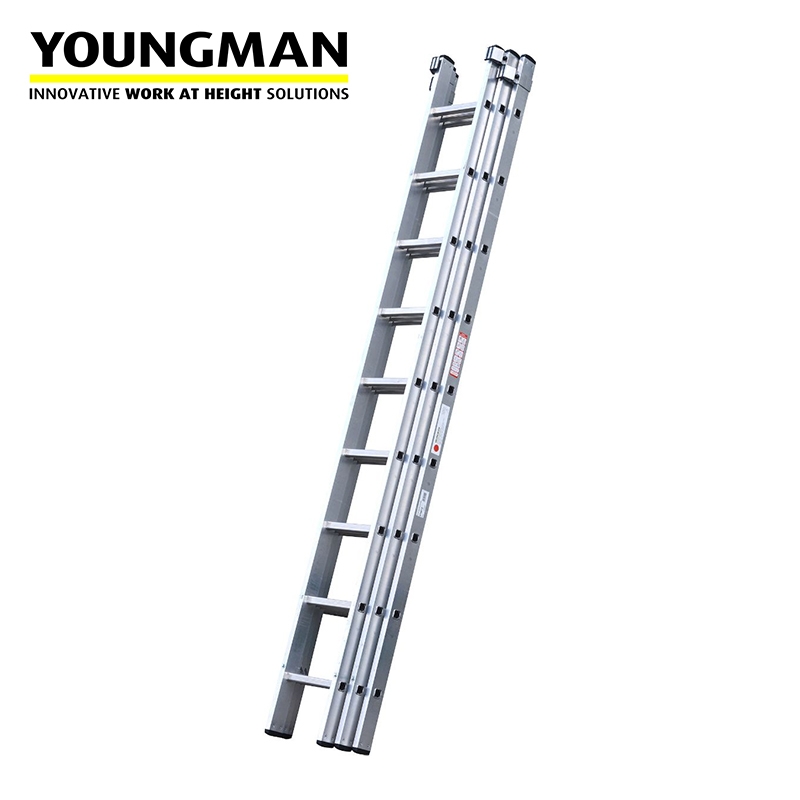 Youngman DIY 100 3-Section Extension Ladder - 3.37m - 8.59m