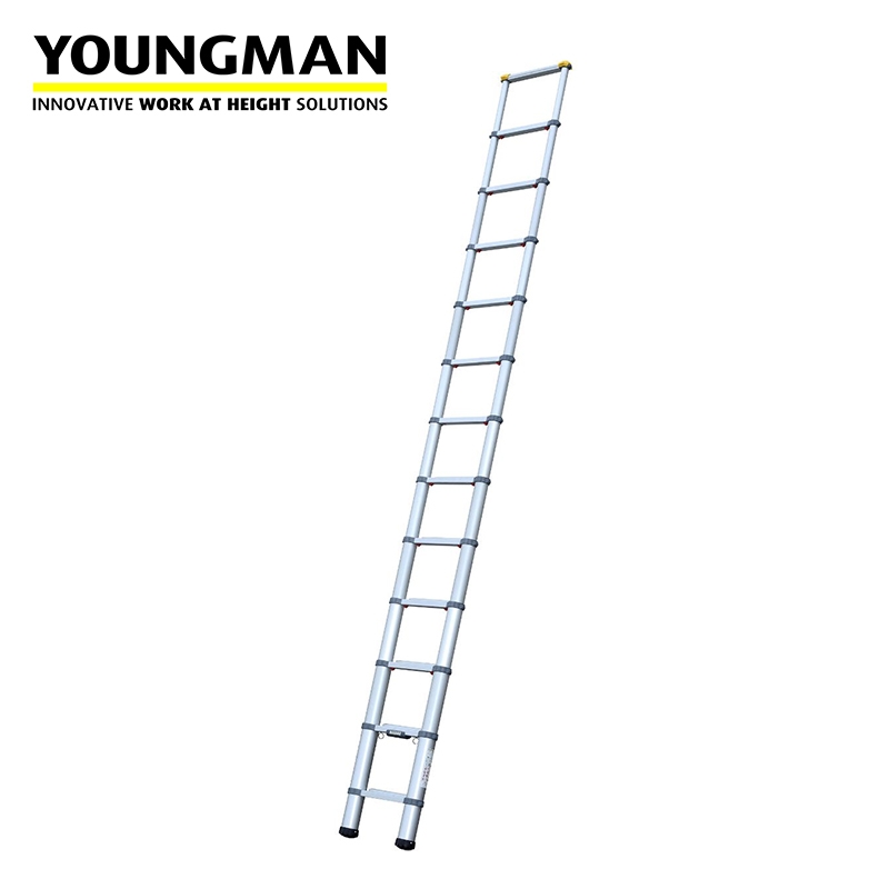 Youngman Telescopic Aluminium Adjustable Ladder - 3.8m Max Height