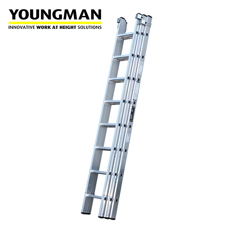 Youngman Trade 200 3-Section Push Up Extension Ladder - 1.92m - 3.95m