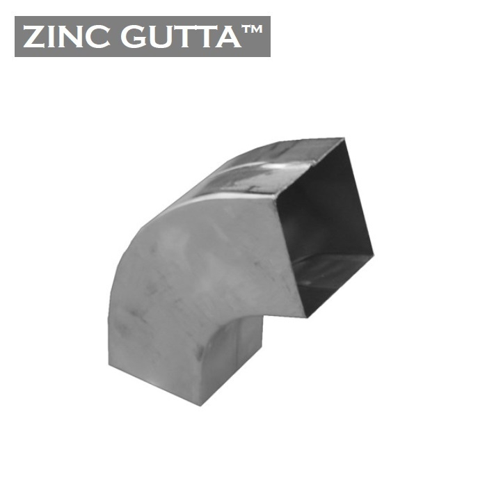 Metal Gutta Zinc 80x80mm Square Bend - 72dg