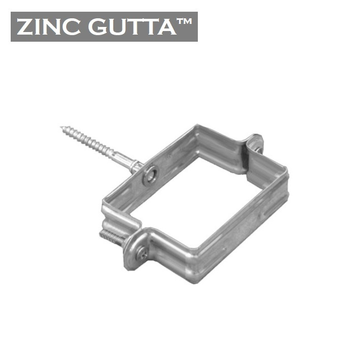 Metal Gutta Zinc 80x80mm Square Downpipe Clip