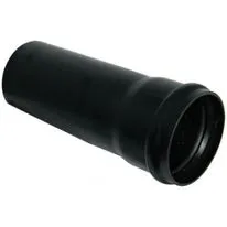 FloPlast Black Single Socket Soil Pipe - 110mm x 3m