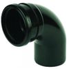 FloPlast Black 92.5 Degree Bend Socket Spigot - 110mm