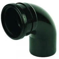 FloPlast Black 92.5 Degree Bend Socket Spigot - 110mm