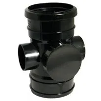 Floplast Black Soil Access Socket/Solvent - 110mm