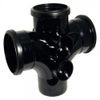 FloPlast Black 92.5 Degree Soil Double Branch - 110mm 