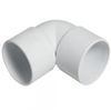 Floplast White Solvent Weld 90 Degree Knuckle Elbow - 40mm