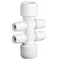 Hep2O Four Port ManifoldTee - 22mm x 10mm PF/PF