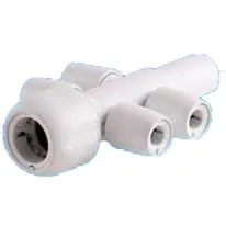 Hep2O Four Port Manifold Tee - 22mm x 10mm PF/SP