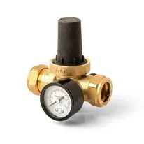 Inta 22mm Pressure Reducing Valve with Gauge C/W 15mm Reducing Bullet