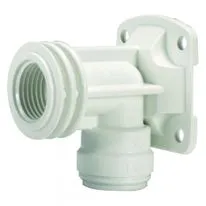 John Guest Speedfit Plastic Back Plate Elbow - 15mm x 1/2 inch