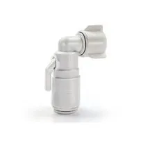 John Guest Speedfit Tool-Free Bent Service Valve with Tap Connector - 15mm x 1/2 inch