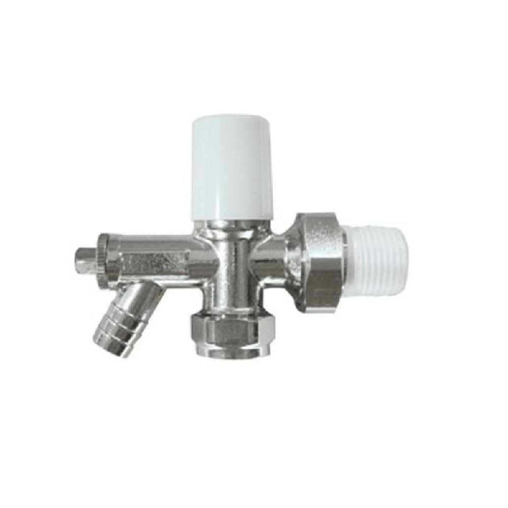 Angled Radiator Valve with Drain Off