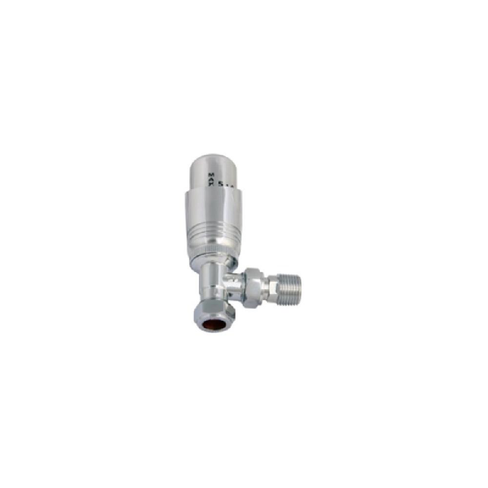 Twin Pack of Callisto Angled Thermostatic Radiator Valve - 15mm