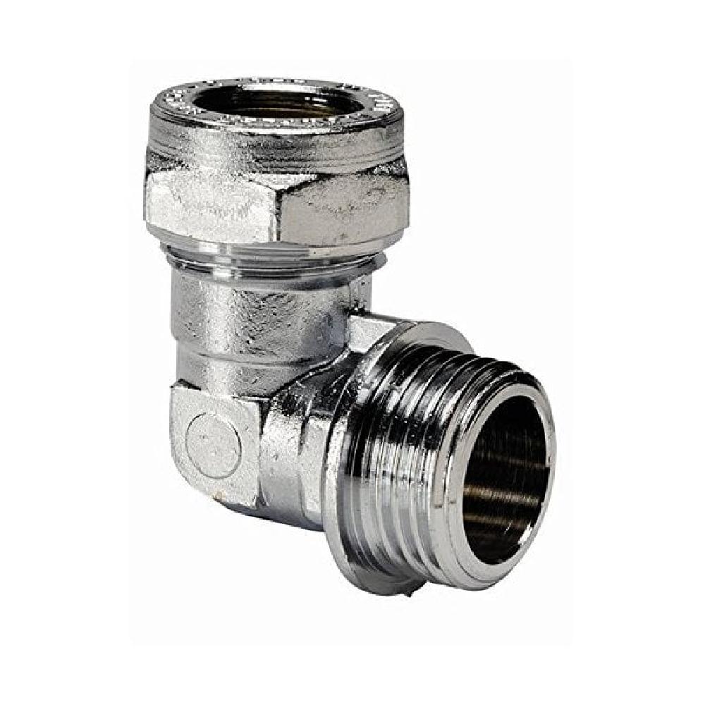 JTM Male Chrome Plated Parallel Elbow