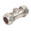 JTM Compression Isolation Ball Valve - 15mm Chrome (Full Bore)