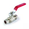 JTM Full Bore Ball Valve With Red Handle - 15mm