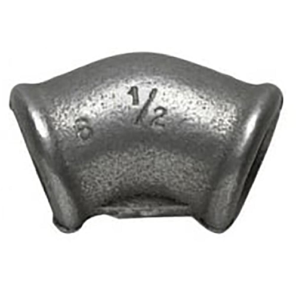 JTM Black Female 45 Degree Elbow