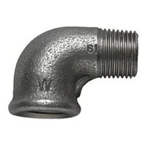 JTM Black Male x Female Malleable Elbow - 1/8 inch