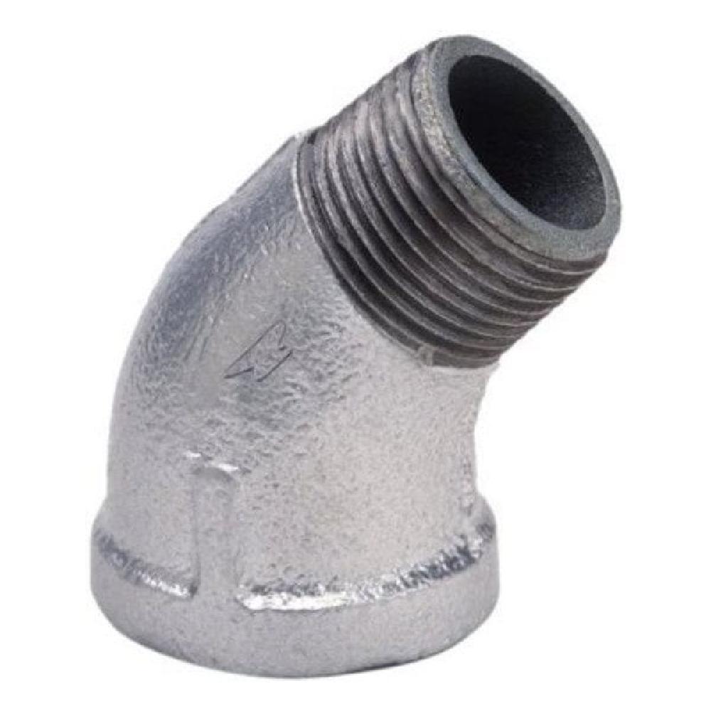 JTM Male x Female 45 Degree Galvanised Elbow 