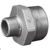 JTM Hexagonal Galvanised Reducing BSPT Nipple - 1 inch x 1/2 inch