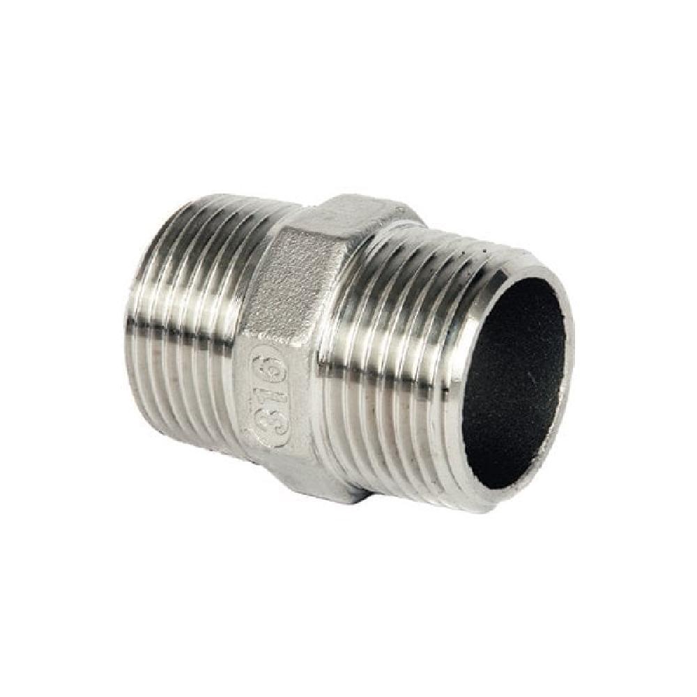 JTM Threaded Stainless Steel Pipeline Hexagonal Nipple