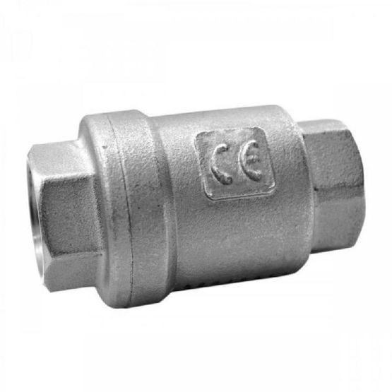 JTM Stainless Steel 2 Piece Threaded Spring Check Valve - 1 1/2 inch ...