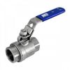 JTM Stainless Steel Full Bore Threaded Ball Valve with 2 Piece Blue Lever - 3/4 inch