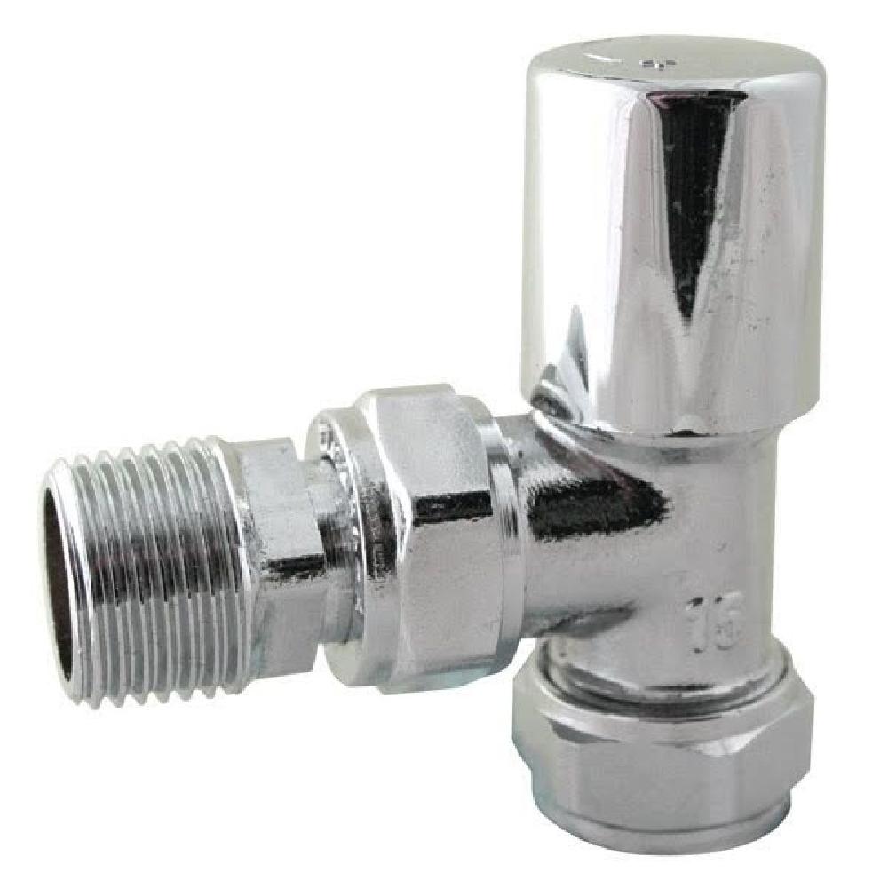 Pioneer All Chrome Angle Radiator Valve