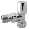 Pioneer All Chrome Angle Radiator Valve - 15mm
