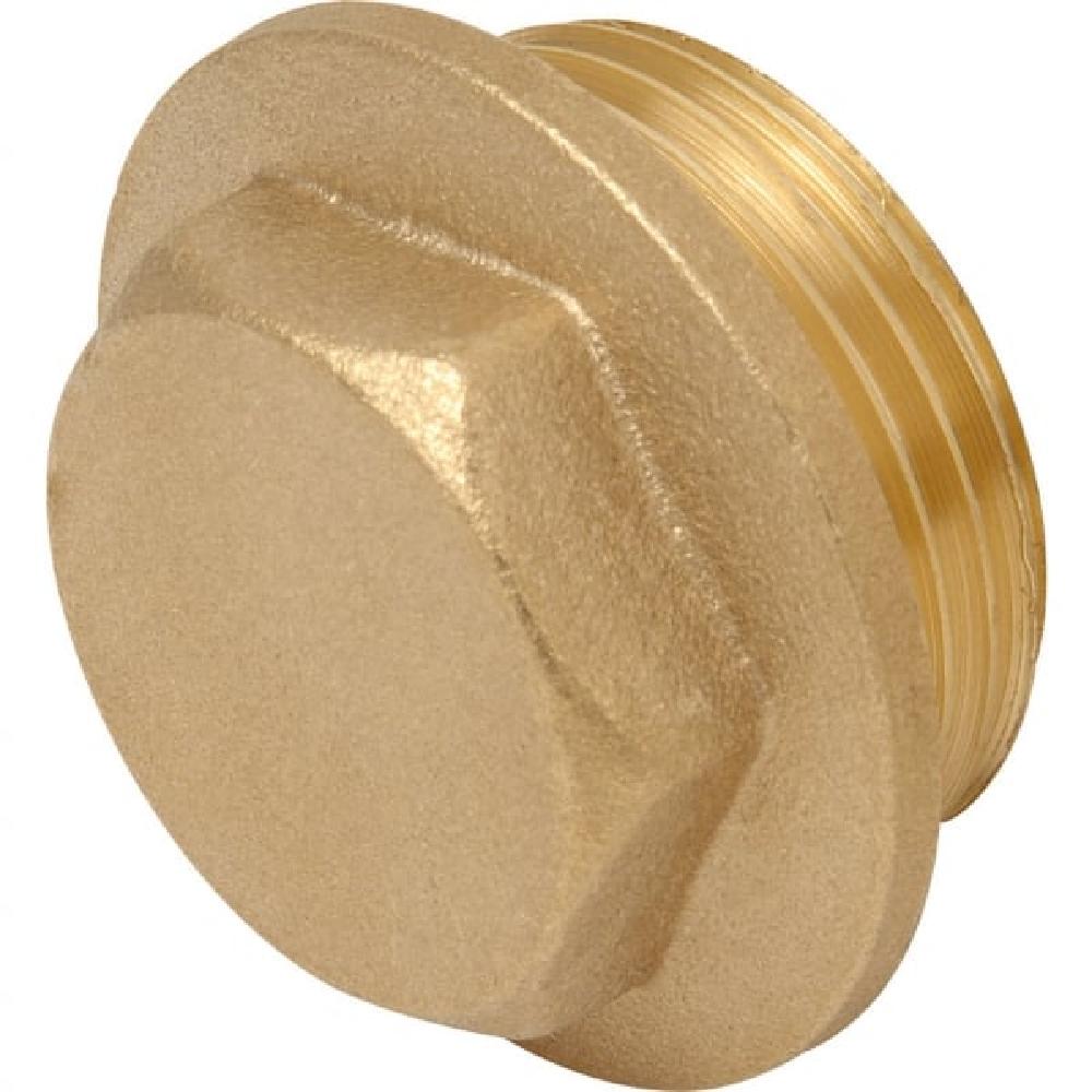 JTM Threaded Brass Flanged Plug - 3/8 inch