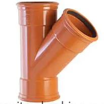 JTM 45 Degree Underground Drain Pipe Triple Socket Y Junction