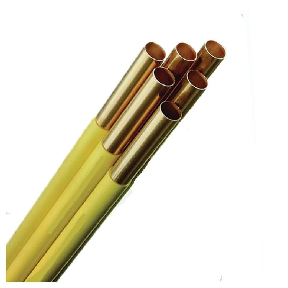 JTM Yellow Coated Straight Copper Pipe