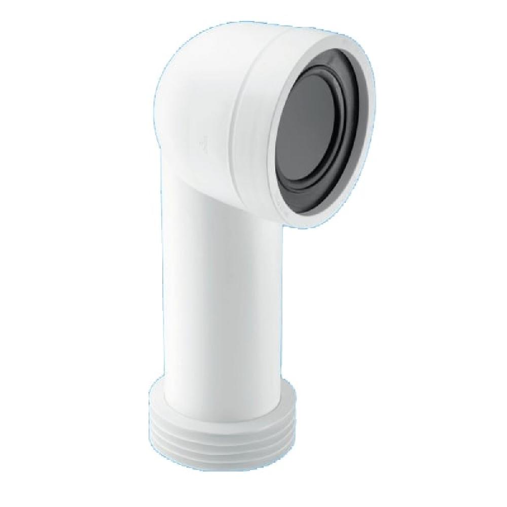 McAlpine Pushfit WC Connector with Adjustable Length and 90 Degree Bend 
