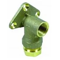 PLASSONE 1000 Pushfit Brass Wallplate Elbow