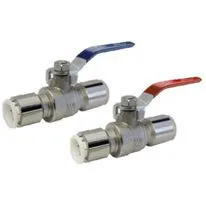 Reliance Water Controls Nickel Plated Ball Valve with JG Speedfit Connections