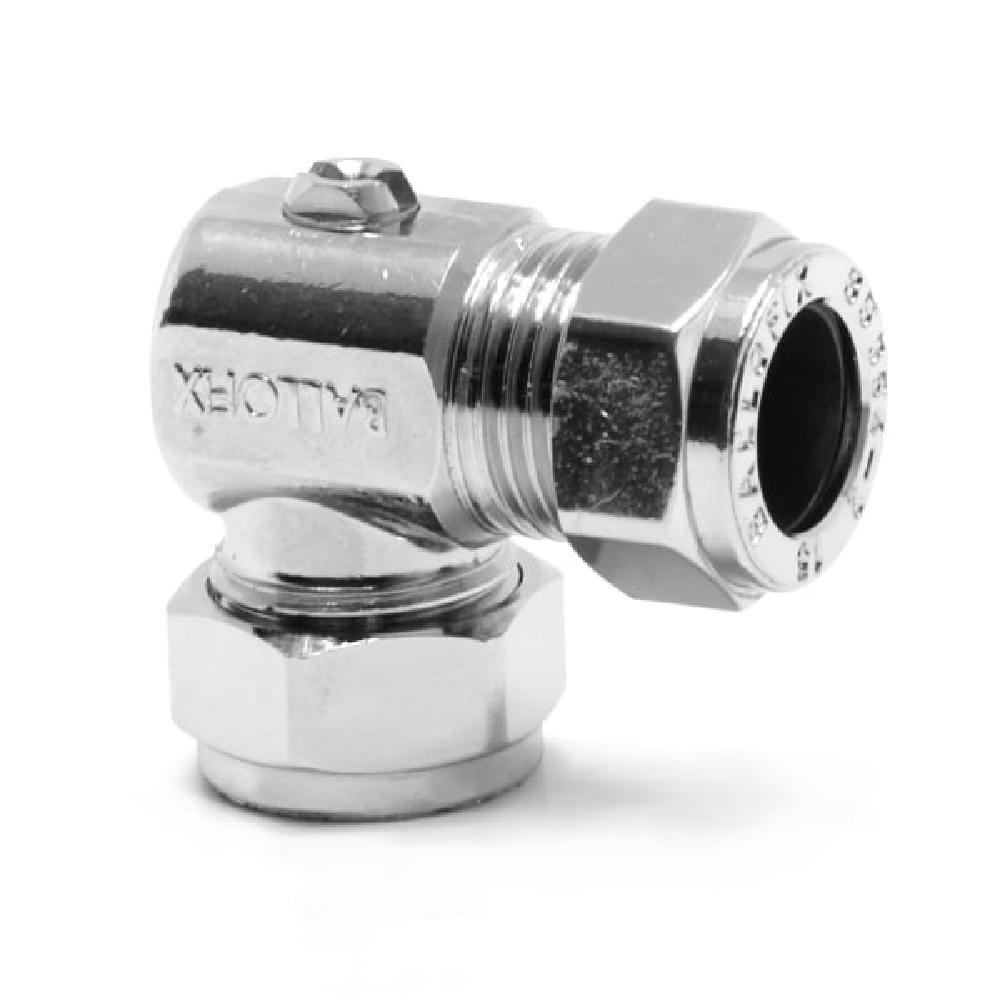 Pegler Yorkshire 15mm Ballofix Isolating Angled Patterned Ball Valve 