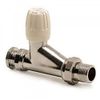 Pegler Yorkshire Belmont Lockshield Chrome Radiator Straight Valve Pattern for Copper & Iron  - 15mm x 1/2 inch