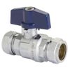 Pegler Yorkshire PB300T Full Bore Valve with Blue T Handle - 15mm