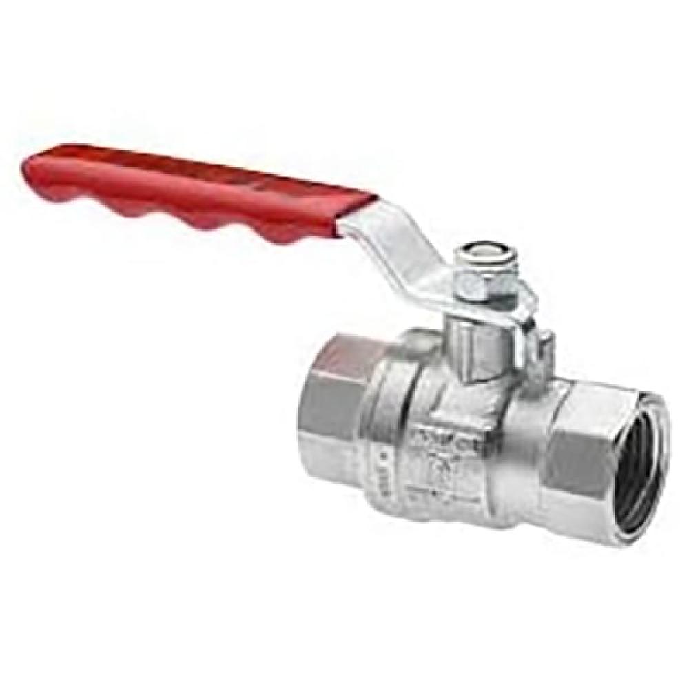 Pegler Yorkshire PB500 Female x Female Threaded Ball Valve with Red Lever Handle