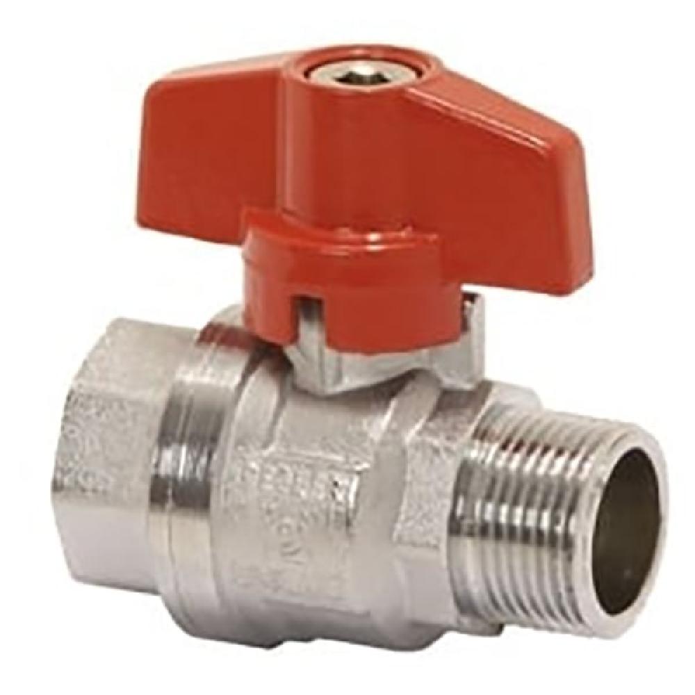 Pegler Yorkshire PB500MFT PN25 Male x Female Threaded Ball Valve with Red T Handle
